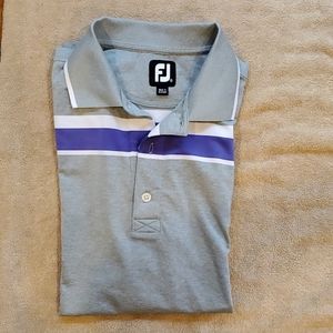 FootJoy Gray and Purple Polo Shirt